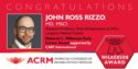 ACRM Deborah L. Wilkerson Early Career Award recipient John Ross Rizzo