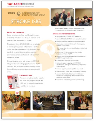 Click to view the ACRM Stroke ISIG Brochure