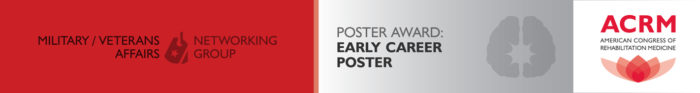 Military / Veterans Affairs Best Early Career Poster Award banner