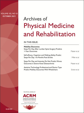 Archives of Physical Medicine and Rehabilitation cover