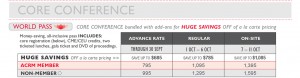 Conference Pricing