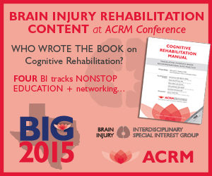 4 NONSTOP Tracks of Brain Injury Rehabilitation Content at the ACRM Annual Conference