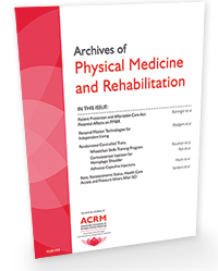 ARCHIVES of PM&R - The most-cited journal in Rehabilitation