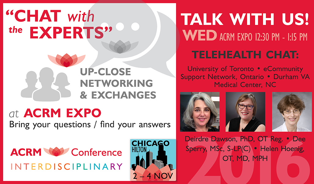 Chat with the Experts: Telehealth Chat: WED 12:30 - 1:15 PM