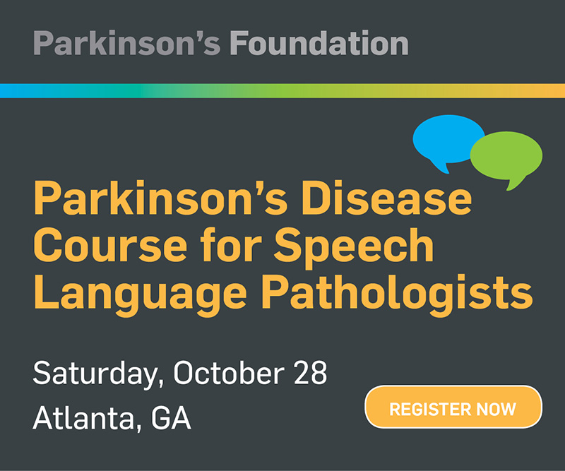 Parkinsons Course for SLPs at ACRM Conference