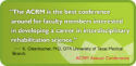 ACRM Conference quote testimonial badge