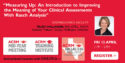 ACRM Training Institute Instructional Course: “Measuring Up: An Introduction to Improving the Meaning of Your Clinical Assessments With Rasch Analysis” Faculty: Mallinson