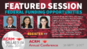 ACRM Annual Conference FEATURED SESSION 2018 DALLAS: FUNDING