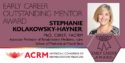 Early Career Mentor Award recipient, Stephanie Kolakowsky-Hayner