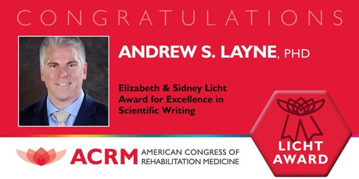 ACRM Elizabeth & Sidney Licht Award 2018 Recipient