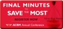 Final Minutes to Save the Most on ACRM Annual Conference Registration