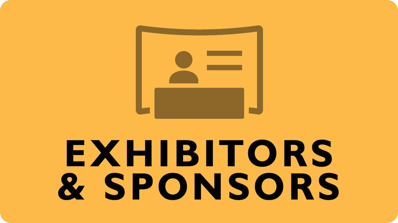 Exhibitors & Sponsors button. Links to information about exhibitors and sponsors