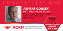 Ashraf Gorgey is 2020 recipient of the ACRM Distinguised Member Award