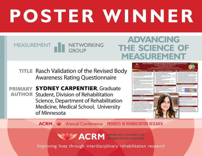 ACRM Advancing the Science of Measurement Poster Award image