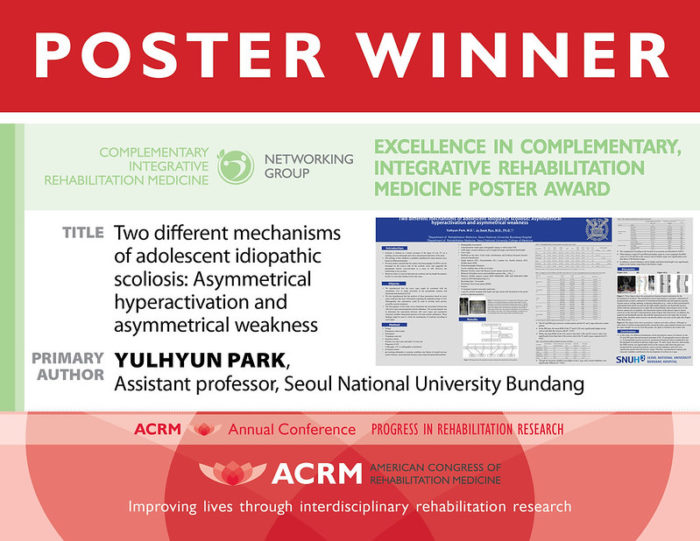 2020 Excellence in Complementary, Integrative Rehabilitation Medicine Poster Award image