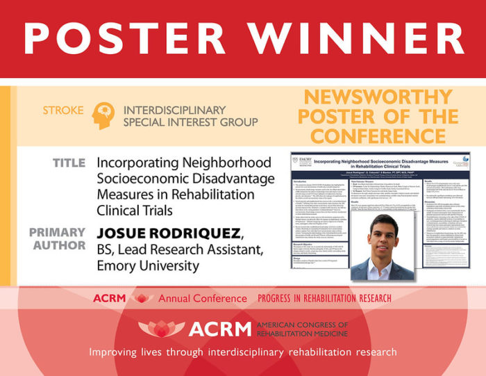 ACRM Stroke ISIG Newsworthy Poster of the Conference image