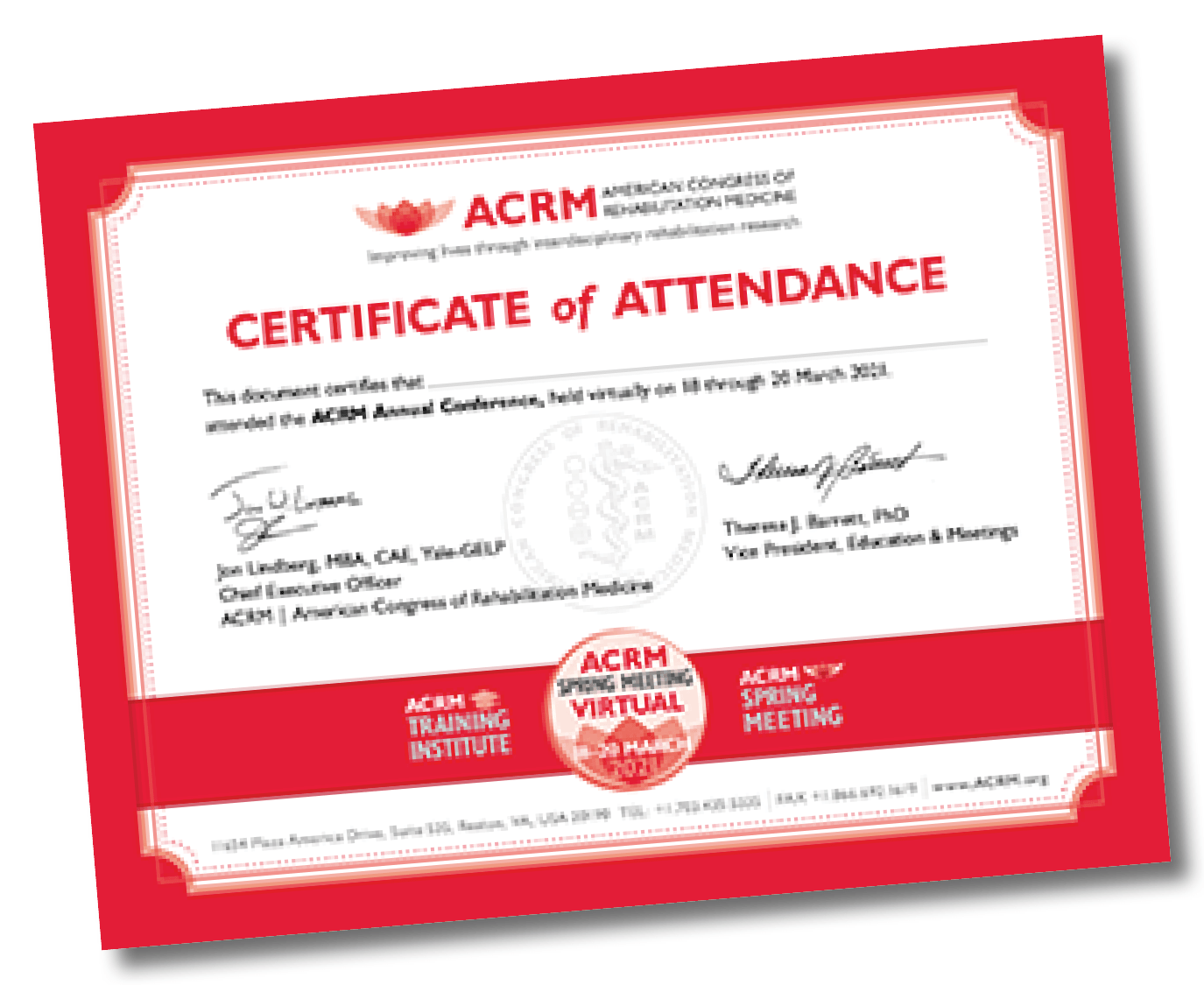 CME CEU Certificate