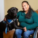 Dr. Anjali Forber-Pratt and service dog, Kolton