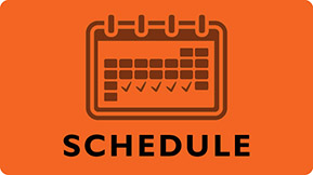 Schedule button. Links to the full conference schedule.