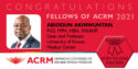 Dr. Abiodun Akinwuntan is a 2021 Fellow of ACRM