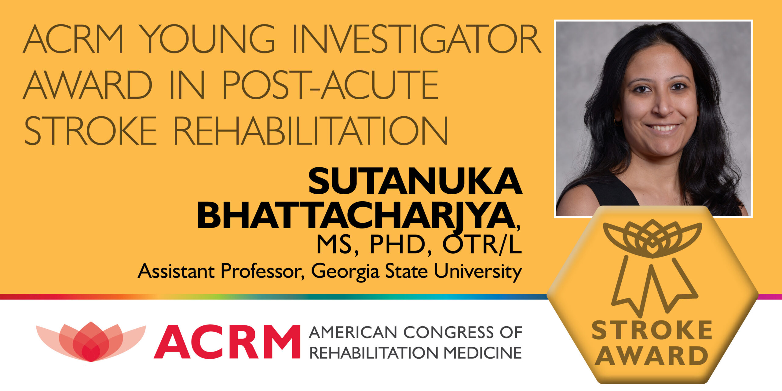ACRM Young Investigator Award in Post-Acute Stroke Rehabilitation - IMAGE
