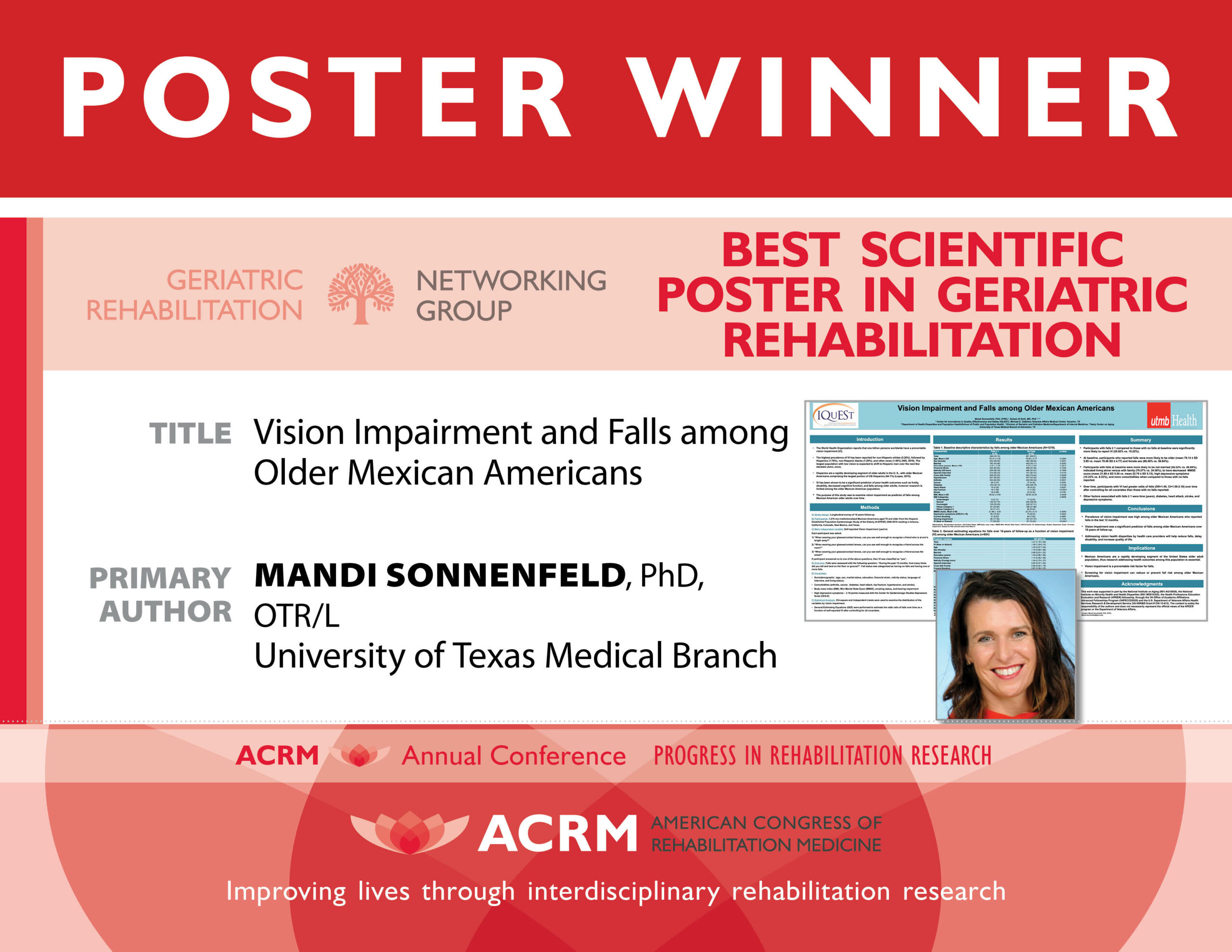 Best Scientific Poster in Geriatric Rehabilitation Award - image