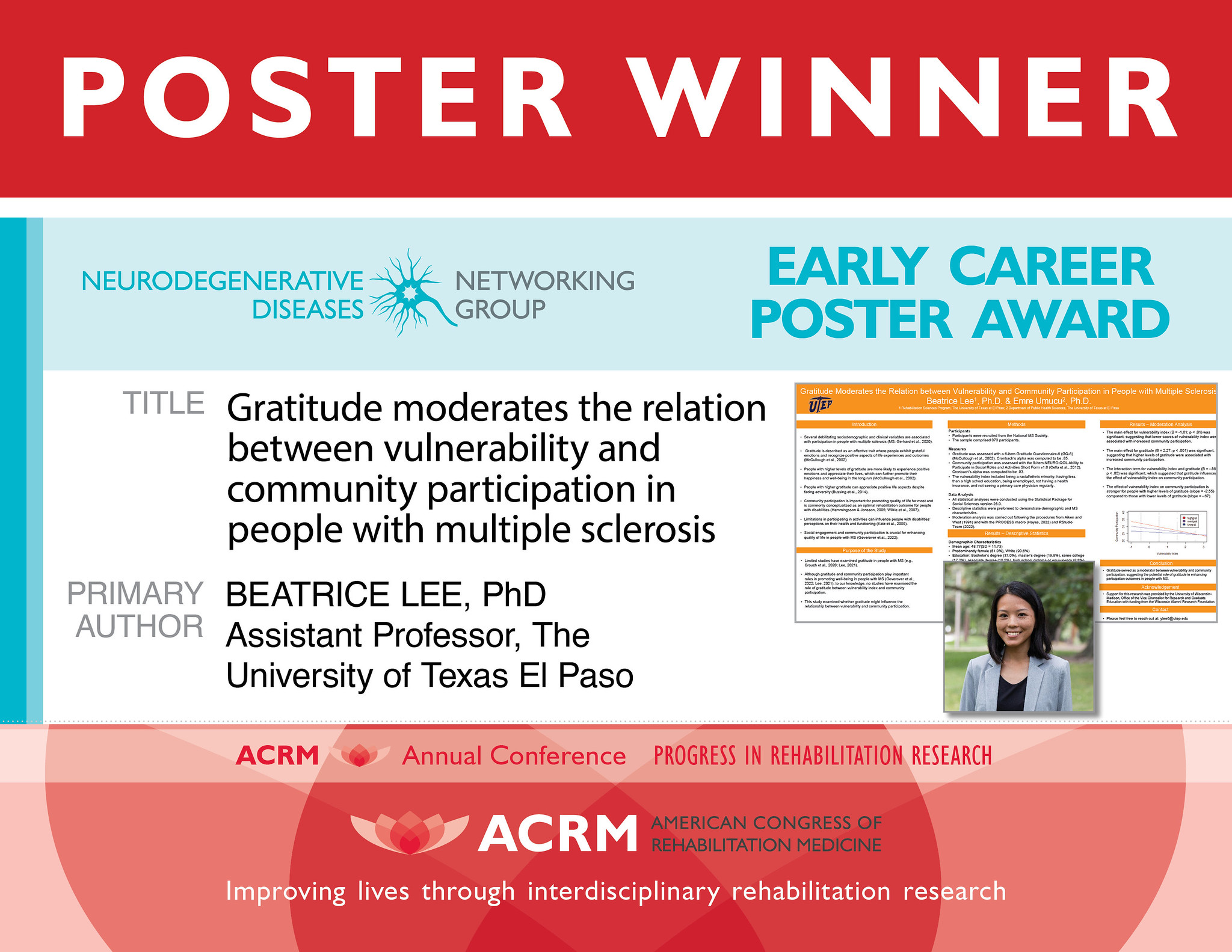Neurodegenerative Diseases NG Early Career Poster Award