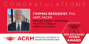 ARCM 2024 Distinguished Member Award - Bergquist