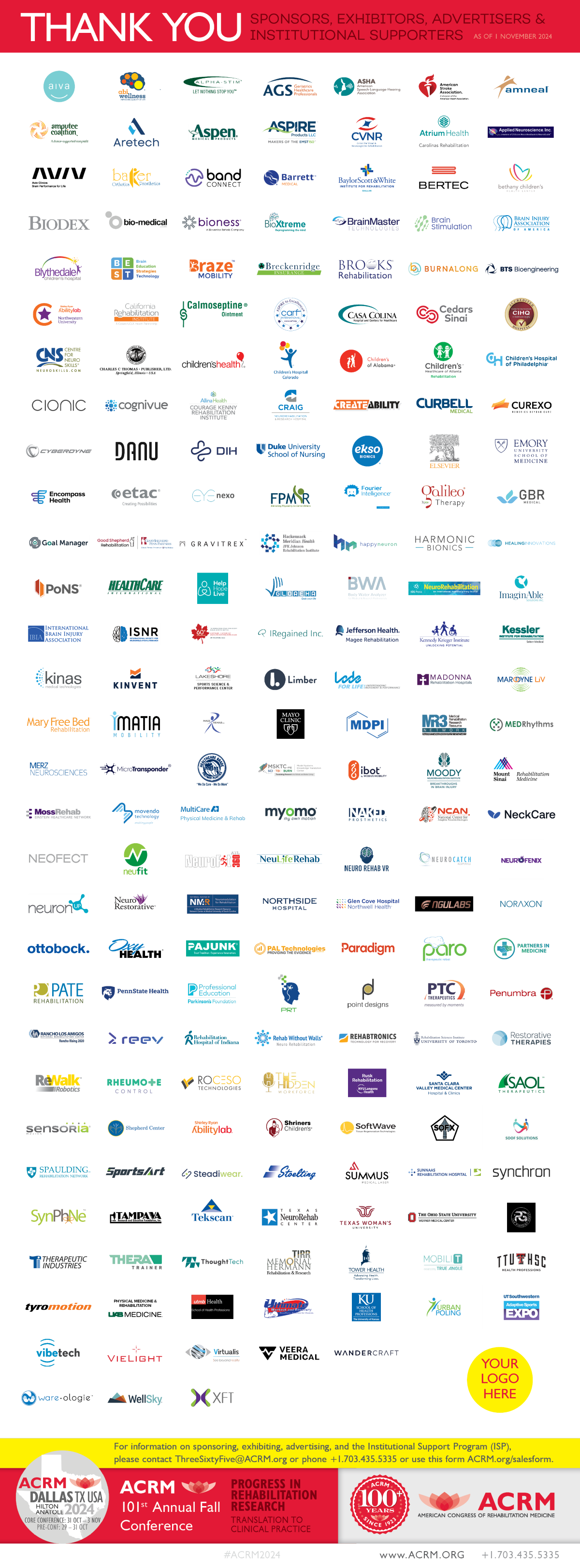 SPONSORS, exhibitors, advertisers & institutional supporters