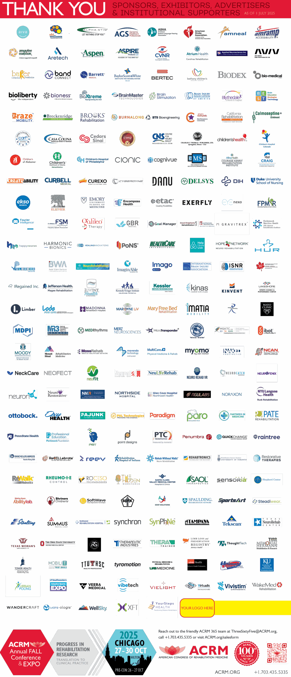 Sponsors, Exhibitors, Advertisers, and Institutional Supporters