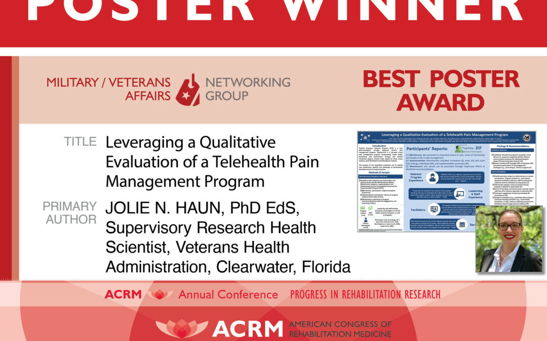 ACRM2023_PosterWinner_Military-Veteran Affairs Best Poster Award