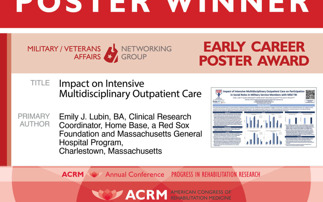 ACRM2023_PosterWinner_MilitaryVeteran Affairs Best Poster Award