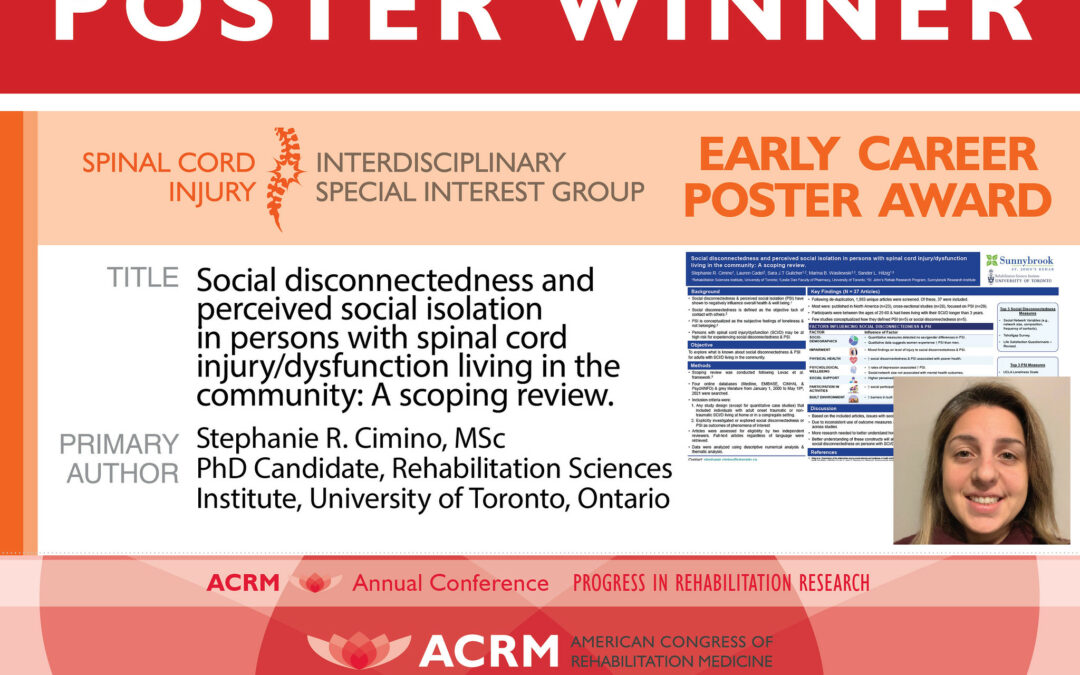 ACRM2023_PosterWinner_Spinal Cord Injury Early Career Poster Award