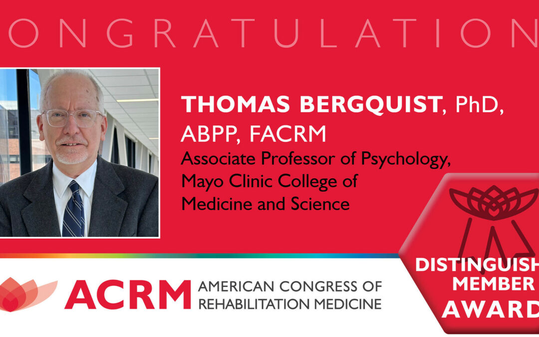 ARCM 2024 Distinguished Member Award – Bergquist